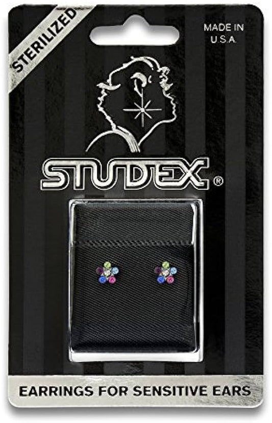 Studex Green Circle Crystal Earrings for Sensitive Skin, 1 Pair