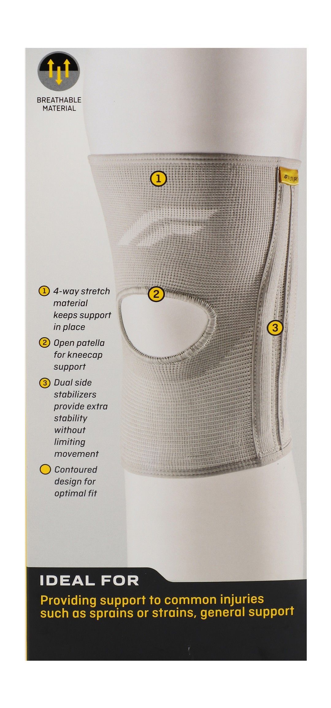 Futuro Medium Knee Support with Open Patella (36.8-43.2cm), 1 Piece - Makkah Pharmacy