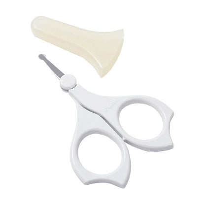 Pigeon Round Tip Baby Nail Scissors with Cap (3+ Months), 1 Piece