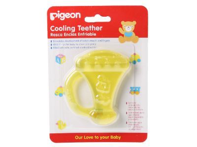 Pigeon Yellow Trumpet Shape Cooling Teether (4+ Months), 1 Piece