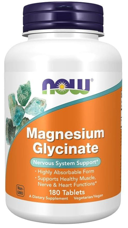 Now Magnesium Glycinate Tablets, 180 Tablets - Makkah Pharmacy