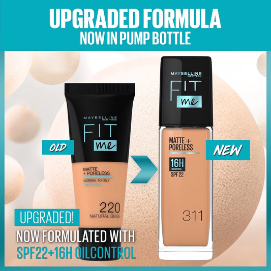 Maybelline Fit Me Foundation Mat Poreless Spf 122 - Makkah Pharmacy
