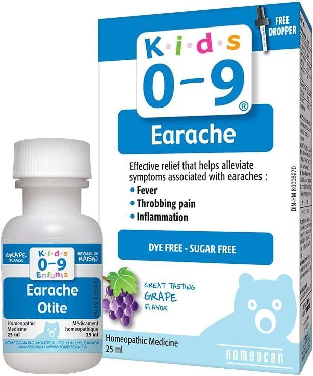Homeocan Kids Earache Homeopathic Medicine Grape Flavor (0-9 Years), 25ml
