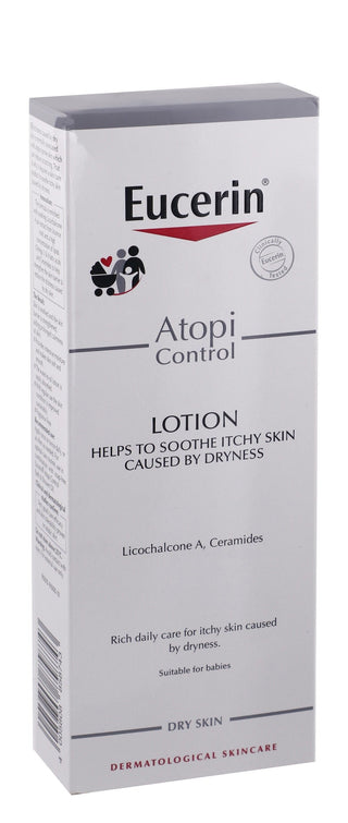Eucerin Atopi Control Soothing, Anti-Itching & Anti-Dryness Body Lotion with Licochalcone A & Ceramides for Dry Skin, 250ml - Makkah Pharmacy