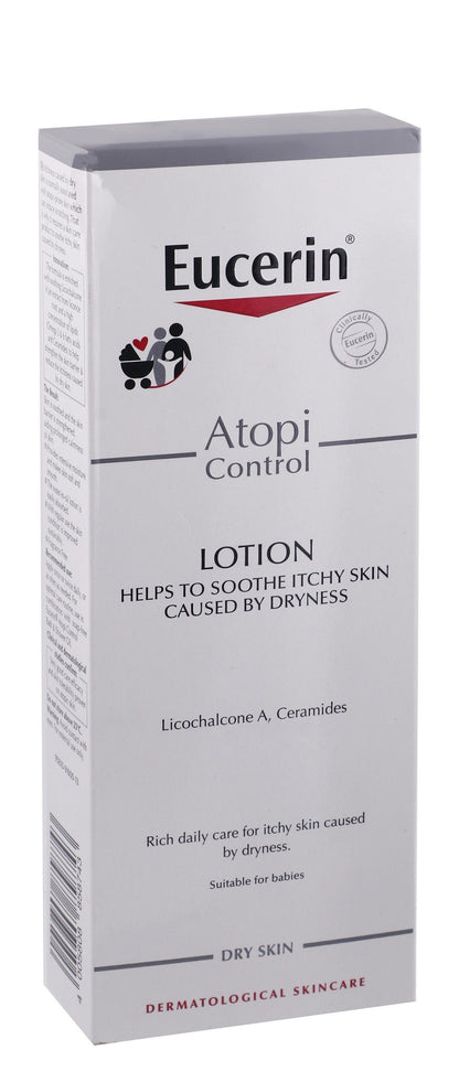 Eucerin Atopi Control Soothing, Anti-Itching & Anti-Dryness Body Lotion with Licochalcone A & Ceramides for Dry Skin, 250ml - Makkah Pharmacy