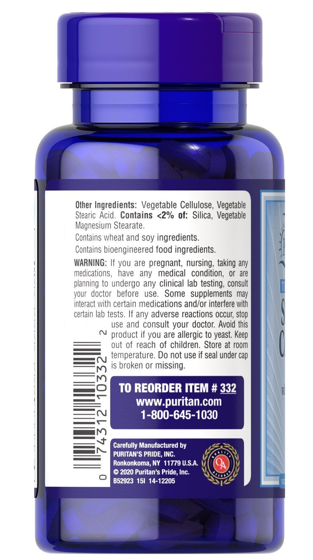 Puritan pride STRESS B COMPLEX with C-500 60 capsule - Makkah Pharmacy