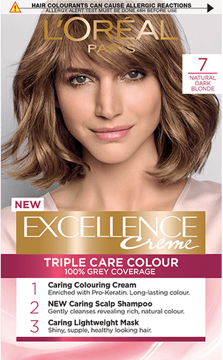 LOreal Paris Excellence Creme Permanent Hair Color, 7 Natural Dark Blonde