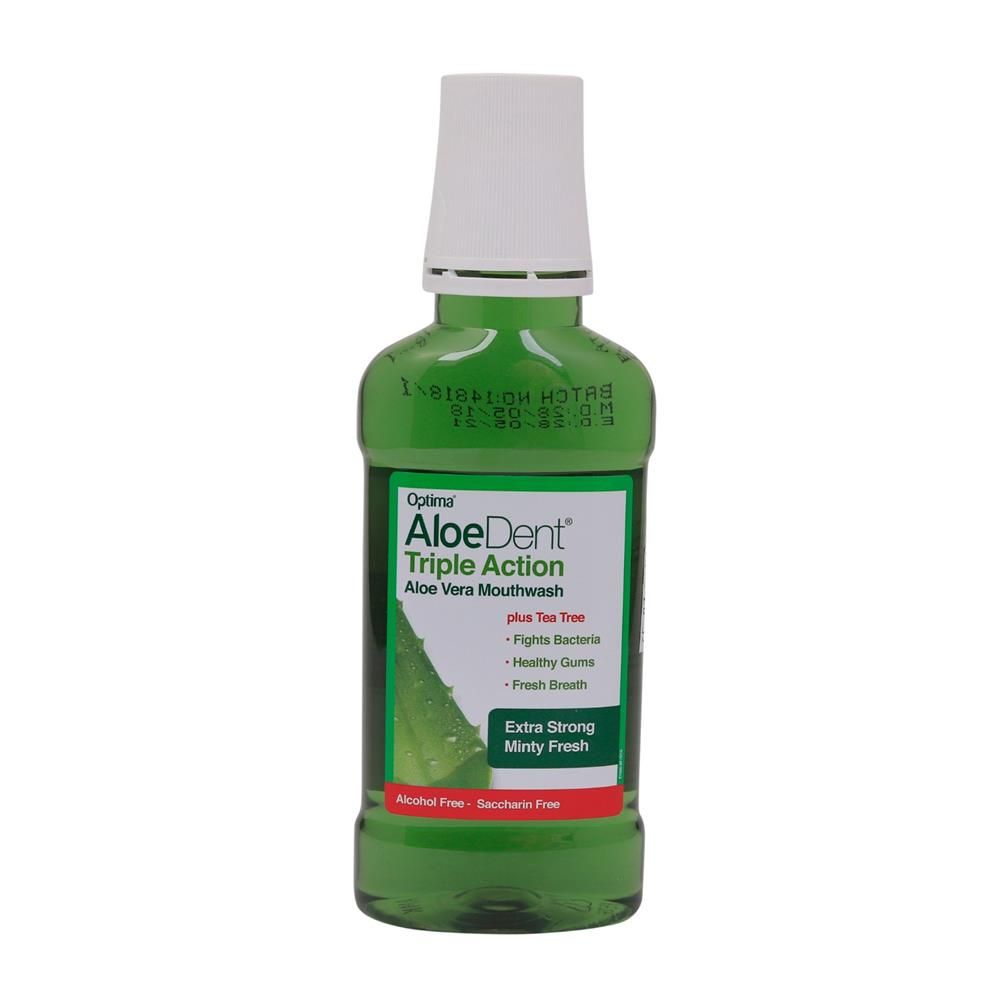Optima Aloedent Triple Action Aloe Vera Mouthwash 250 ML - Makkah Pharmacy