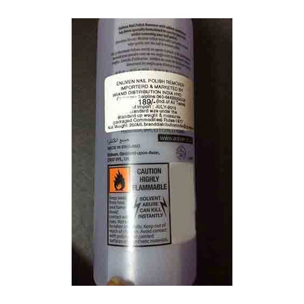 Enliven Active Conditioning Nail Polish Remover 250ml - Makkah Pharmacy