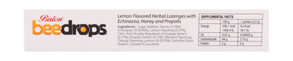 Balen Bee Drops Herbal Lozenges Lemon Flavor with Echinacea, Honey & Propolis Extracts, 24 Pieces - Makkah Pharmacy