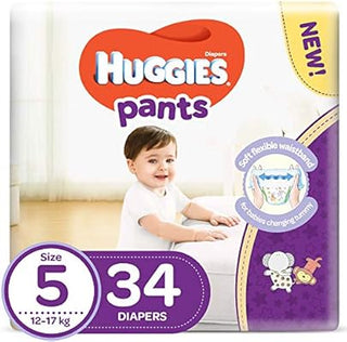 Huggies Active Baby Pants - Size 5, 12-17 Kg, 34 Diapers Pants