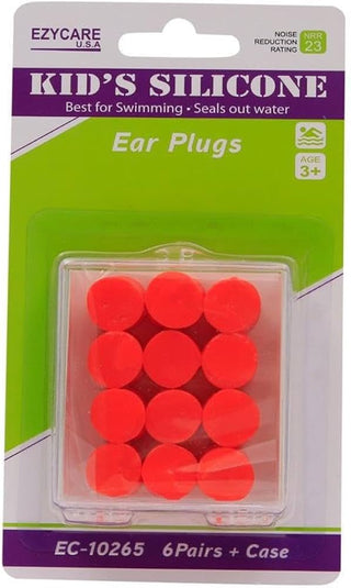 Ezycare Kids Silicone Ear Plugs Pairs 6 Pieces