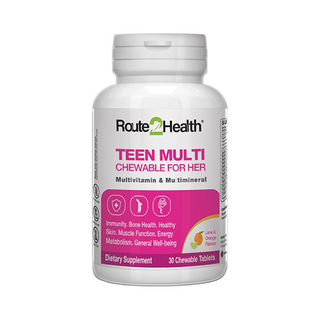 Route 2 Health Teen Girls Multivitamins - 30 Chewables, Lime & Orange