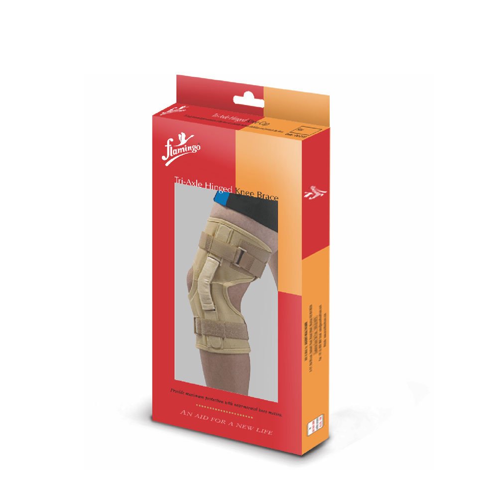 FLAMINGO 2132 MED TRI-AXEL HINGED KNEE BRACE - Makkah Pharmacy