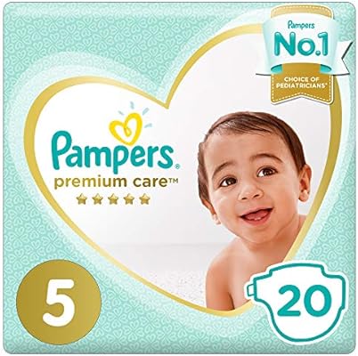 Pampers Premium Care Diapers, Size 5, Junior, 11-16 Kg, Carry Pack, 20 Count