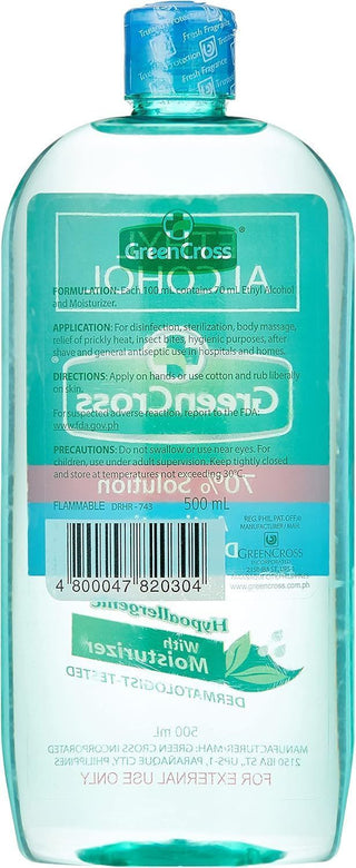 Green Cross Ethyl Alcohol Antiseptic Disinfectant - 70% Solution 500ml - Makkah Pharmacy