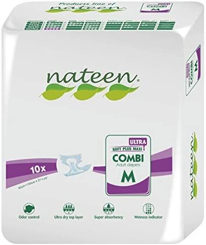 Nateen Adult Diaper Medium, 10 Count - Makkah Pharmacy