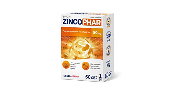 Zinco Phar 50 Mg Capsules, 60 Count - Makkah Pharmacy
