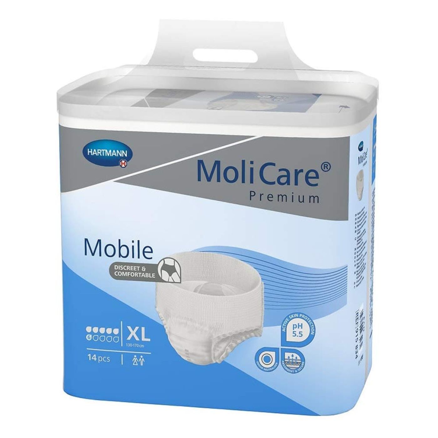 Moli Care Premium Mobile XL Adult Pants (130-170cm), 14 Pieces - Makkah Pharmacy