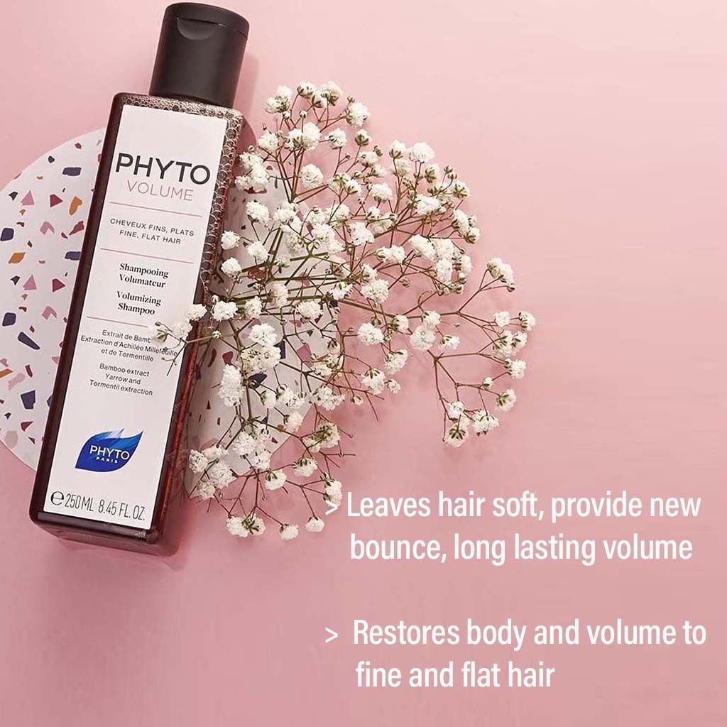 Phyto Paris Volumizing Shampoo with Bamboo, Yarrow & Tormentil Extraction for Fine & Flat Hair, 250ml