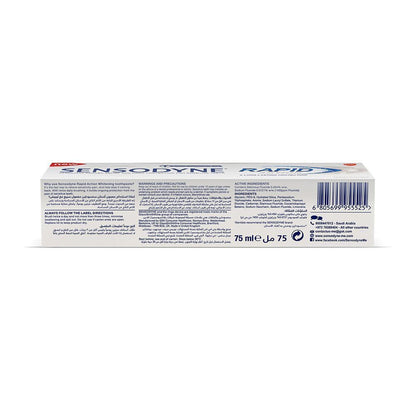 Sensodyne Rapid Action Whitening Toothpaste, 75ml - Makkah Pharmacy