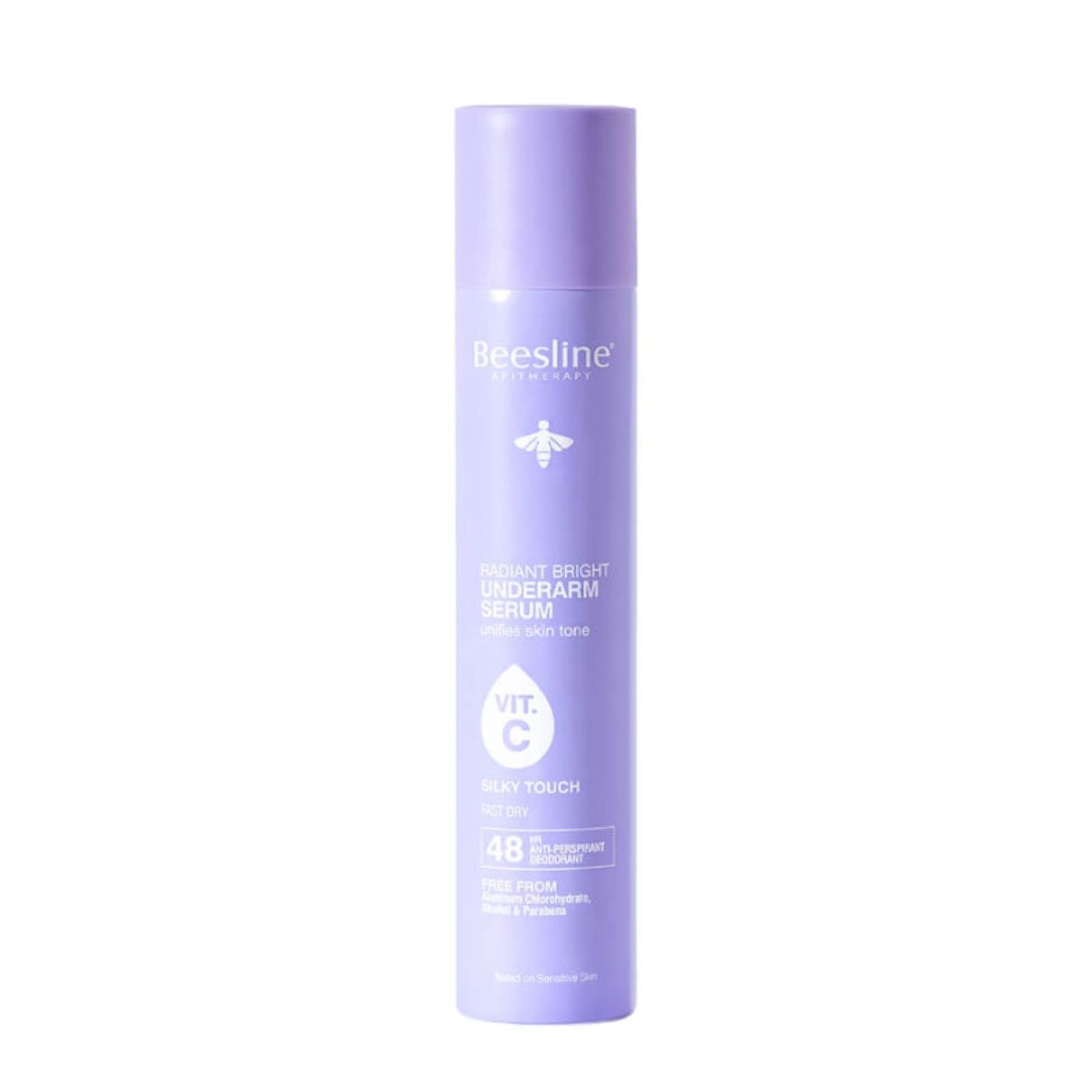 Beesline Silky Touch Radiant Bright 48H Antiperspirant Underarm Serum Deodorant Spray with Vitamin C for Sensitive Skin, 150ml - Makkah Pharmacy