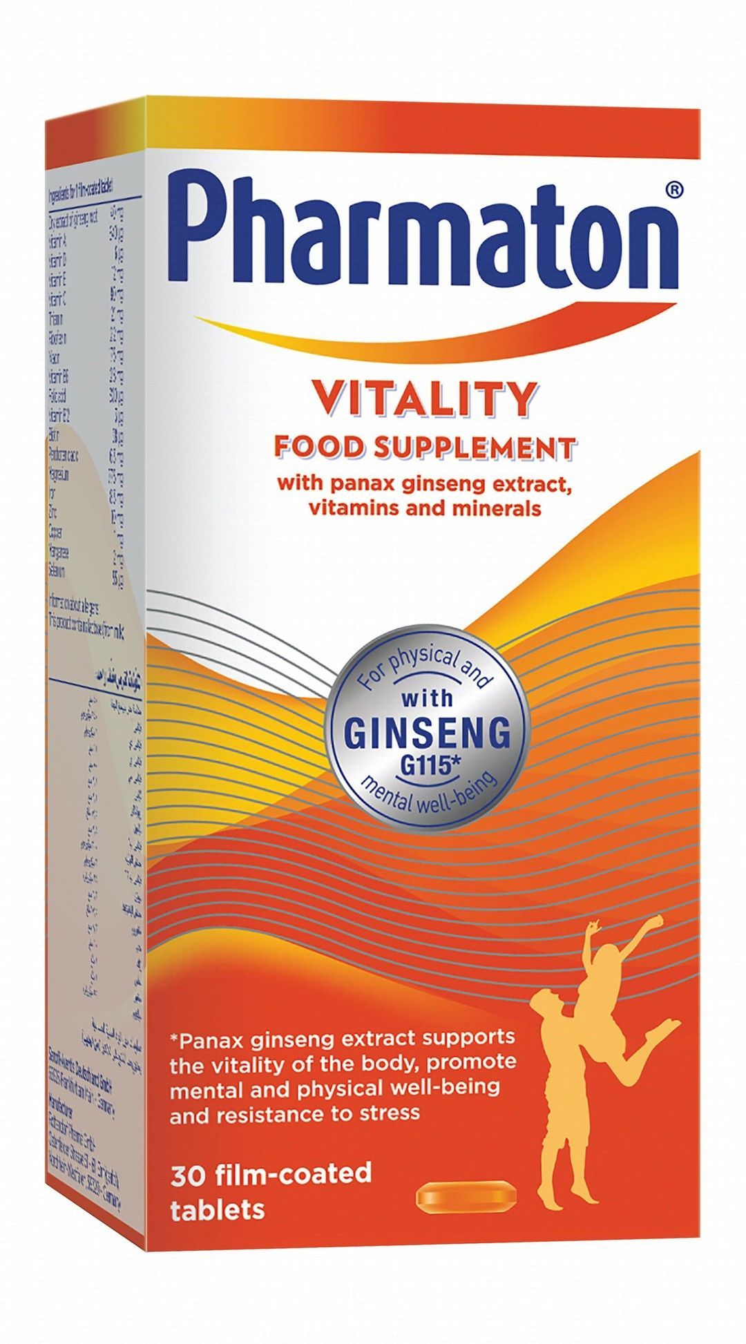 Pharmaton Vitality Food Supplement Film-Coated Tablets, 30 Counts - Makkah Pharmacy