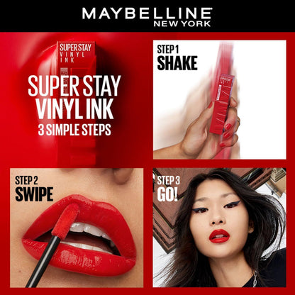 Maybelline Super Stay Vinyl Ink Liquid Lipstick Wicked 50, 1 Piece - Makkah Pharmacy