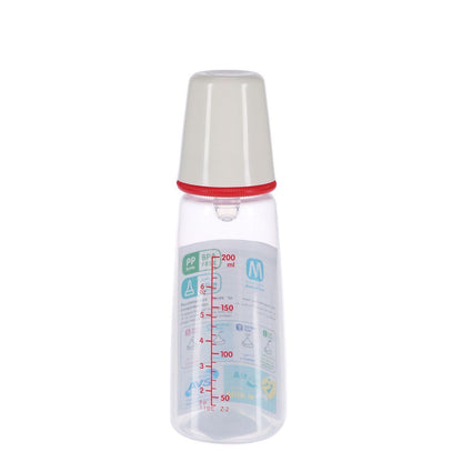 Pigeon Plastic White & Yellow 200ml Medium Flow Plastic Feeding Bottle, 1 Piece
