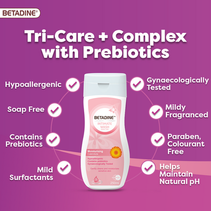 Betadine Moisturizing Calendula Daily Intimate Wash, 250ml - Makkah Pharmacy