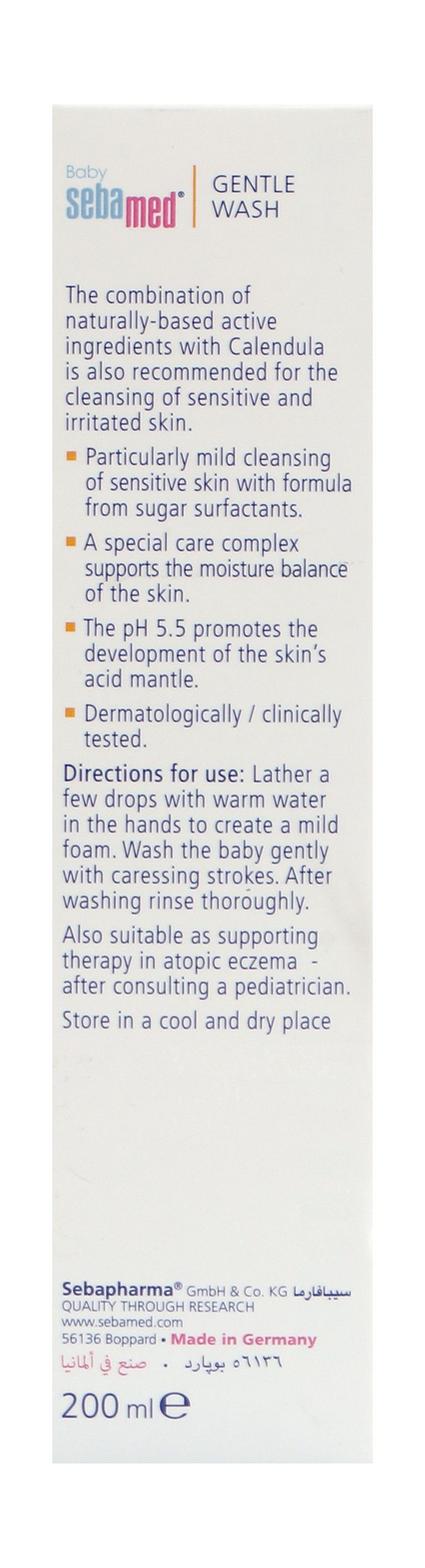 Sebamed Gentle Baby Wash with Calendula for Delicate Skin, 200ml - Makkah Pharmacy