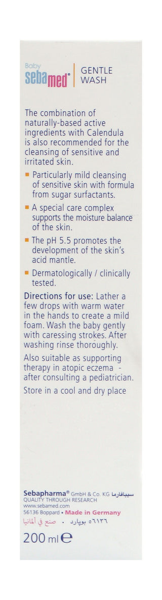 Sebamed Gentle Baby Wash with Calendula for Delicate Skin, 200ml - Makkah Pharmacy