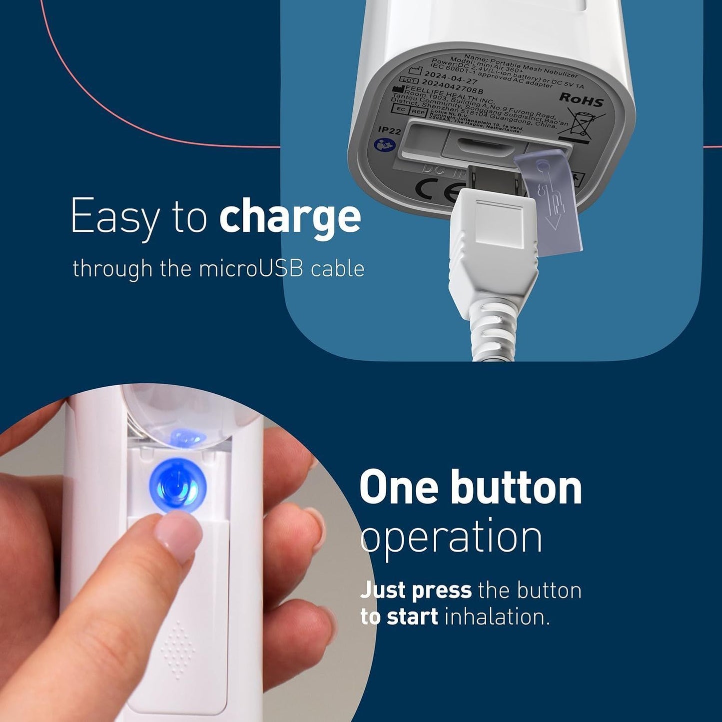 Omron Mini Air 360 Portable Mesh Nebulizer, 1 Piece - Makkah Pharmacy