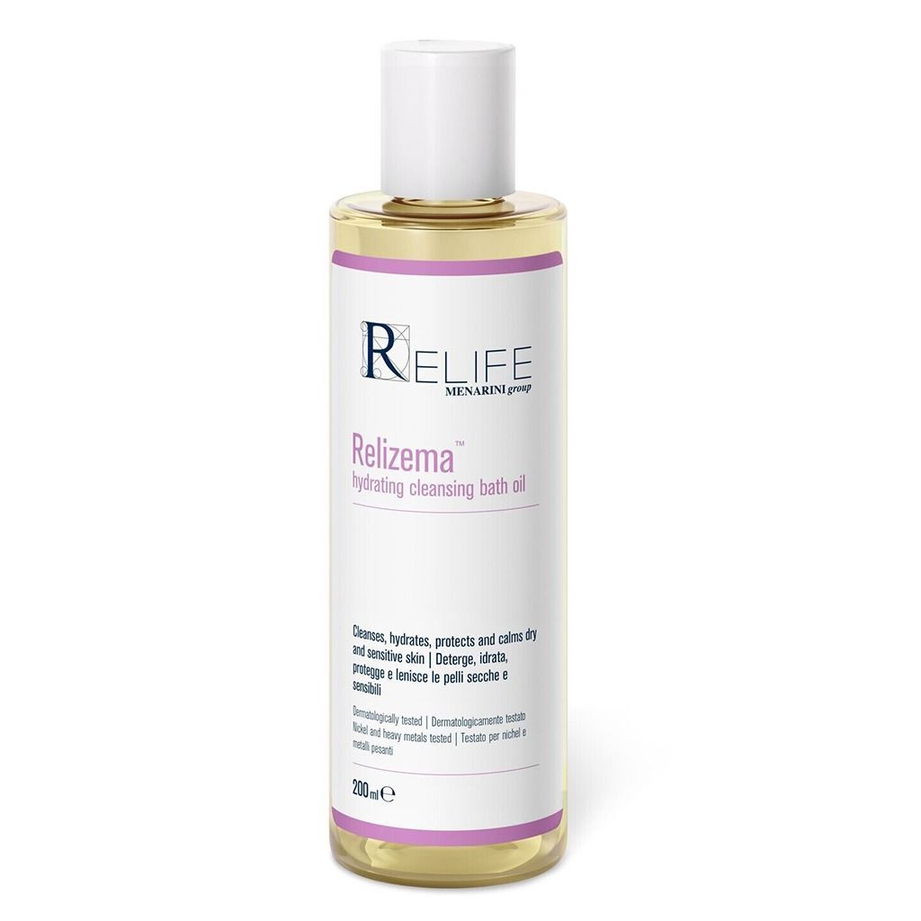 Relife Relizema Hydrating, Protecting & Cleansing Bath Oil for Dry & Sensitive Skin, 100ml - Makkah Pharmacy
