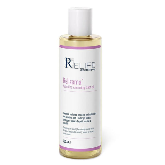 Relife Relizema Hydrating, Protecting & Cleansing Bath Oil for Dry & Sensitive Skin, 100ml - Makkah Pharmacy