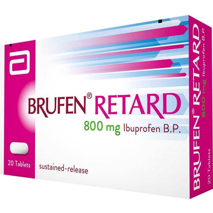 Brufen Retard 800mg Ibuprofen BP, 20 Tablets