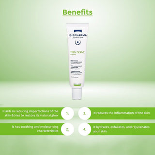 Isispharma Teen Derm 15% Azelaic Acid Soothing, Anti-Marks & Anti-Imperfections Face Cream for Acne-Prone Skin, 30ml - Makkah Pharmacy