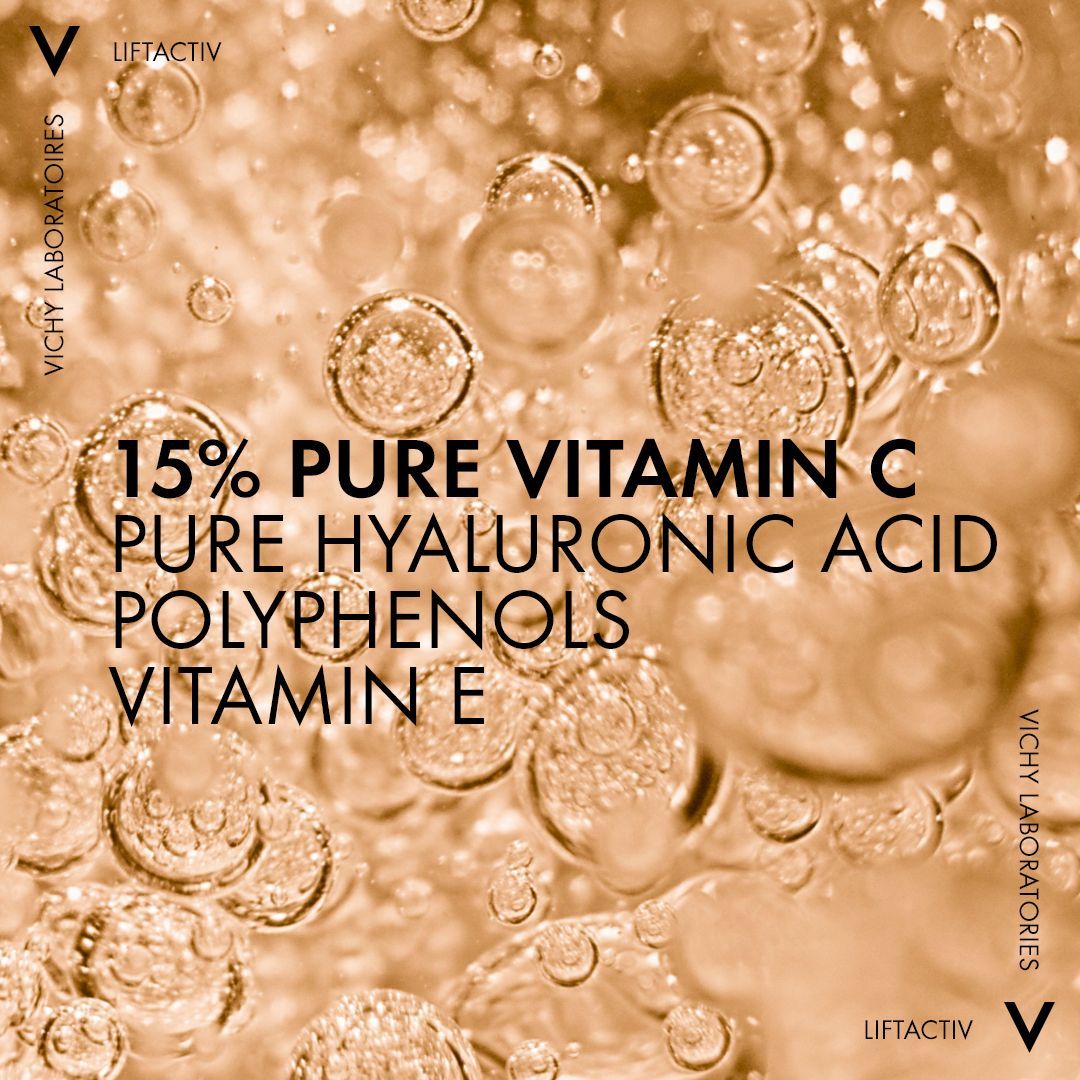 Vichy Liftactiv Vitamin C 15% Serum for Anti Aging & Brightening, 20ml - Makkah Pharmacy