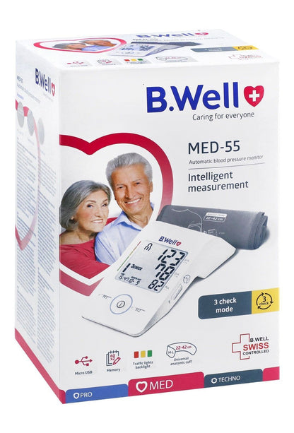 B.Well MED-55 Digital Blood Pressure Monitor, 1 Pack - Makkah Pharmacy