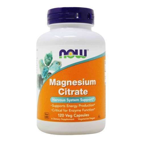 Now 400mg Magnesium Citrate Nervous System & Energy Support Supplement, 120 Capsules - Makkah Pharmacy