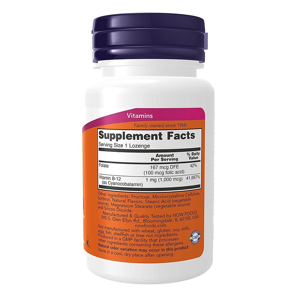 Now Vitamin B 12 1000 Mcg Chewable Lozenges 100 Pieces - Makkah Pharmacy