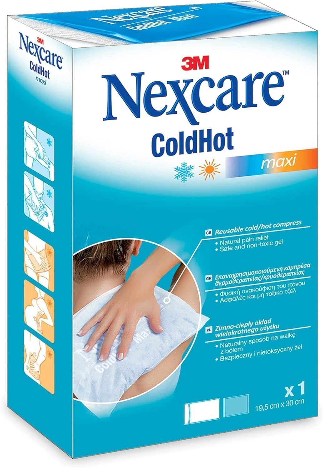 Nexcare Coldhot Pain Relief Maxi Gel Pad (19.5x30cm), 1 Piece - Makkah Pharmacy