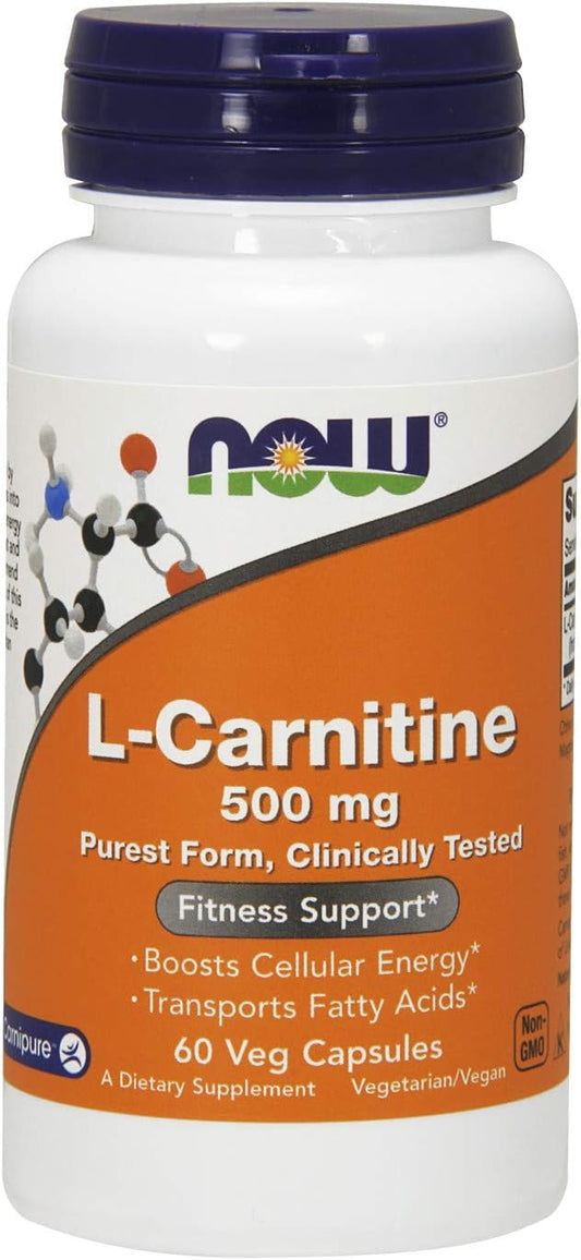 Now Supplements, L-Carnitine 500Mg 60 Veg Capsules