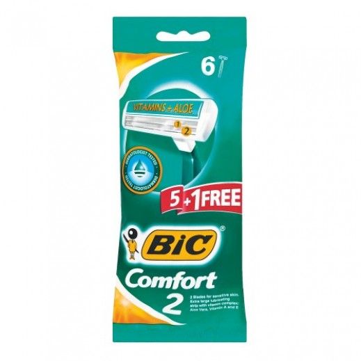 Bic Comfort 2, 6 Pieces