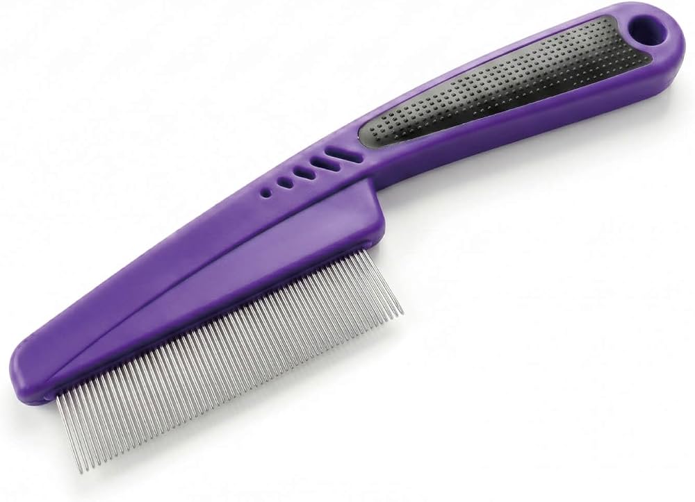 Ezycare Plus Purple Stainless Steel Long Tooth Lice Comb for Longer Hair, 1 Piece