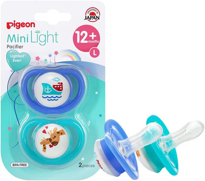 Pigeon Twin Mini Light Pacifier 12+ Months 78261 Green/Blue