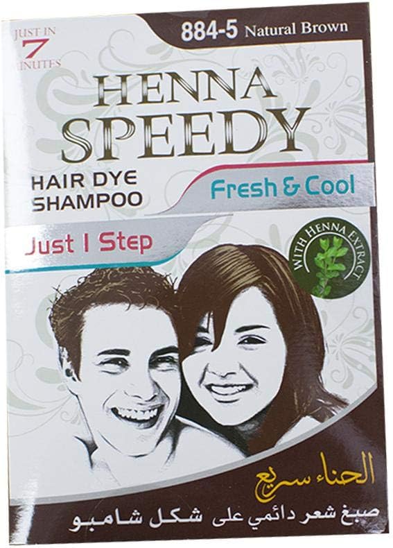 Henna Speedy Hair Dye Shampoo Natural Brown 30Ml