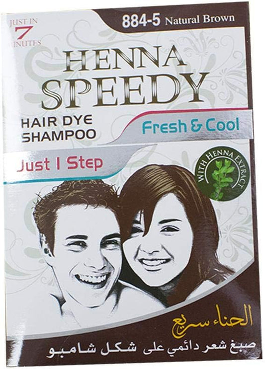 Henna Speedy Hair Dye Shampoo Natural Brown 30Ml