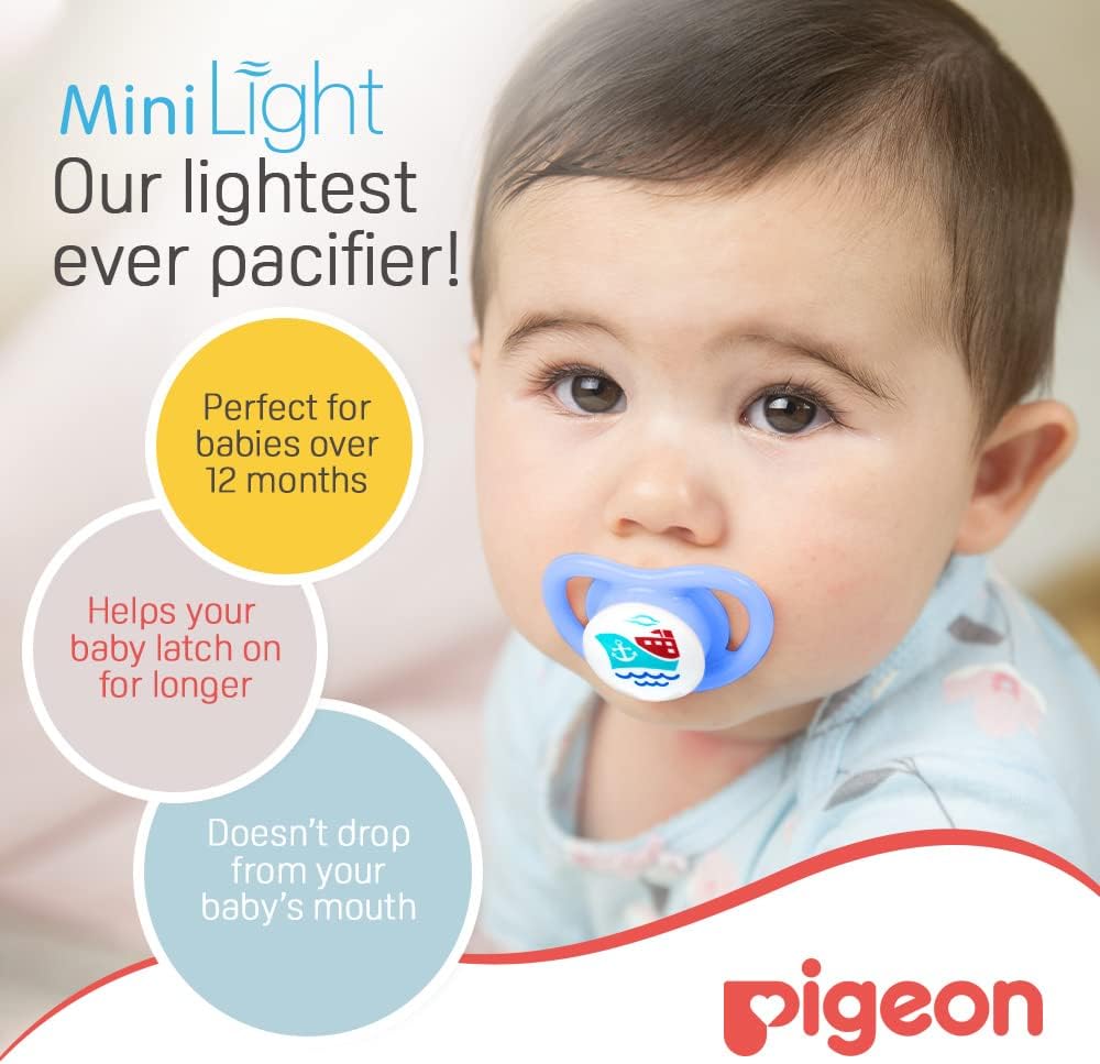Pigeon Twin Mini Light Pacifier 12+ Months 78261 Green/Blue