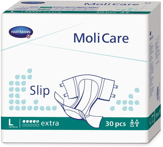 Molicare Adult Diapers 30 Pieces, Green Slip On, Large